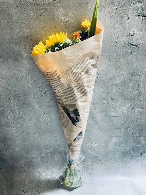 ピュアフラワーのお花の包装